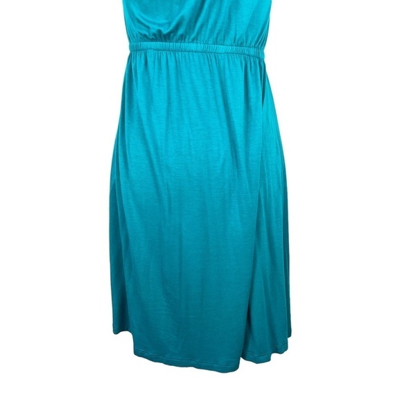Miuse RUFFLE FRONT HALTER EMPIRE WAIST KNEE LENGTH DRESS - Picture 3 of 11